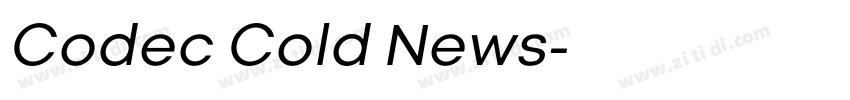 Codec Cold News字体转换